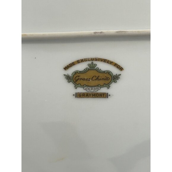 Grace China Graymont Oval Serving Platter With Gold Trim Large Vintage - Picture 3 of 6